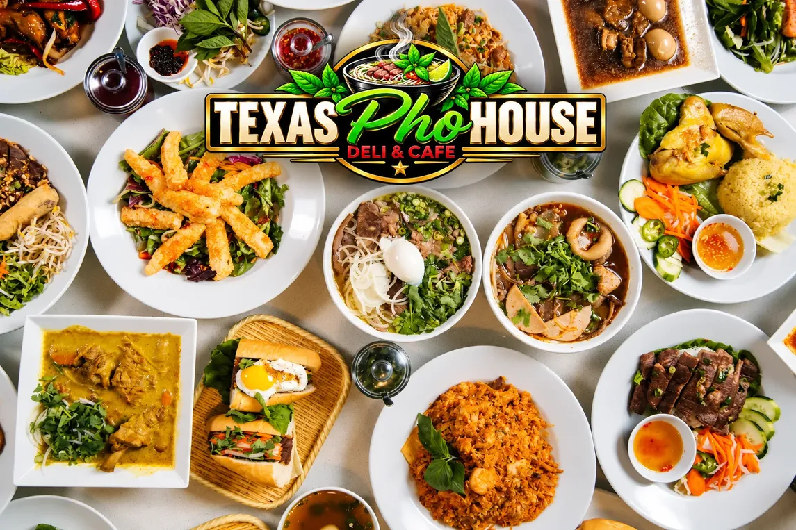 Beautifully plated dish at Texas Pho House
