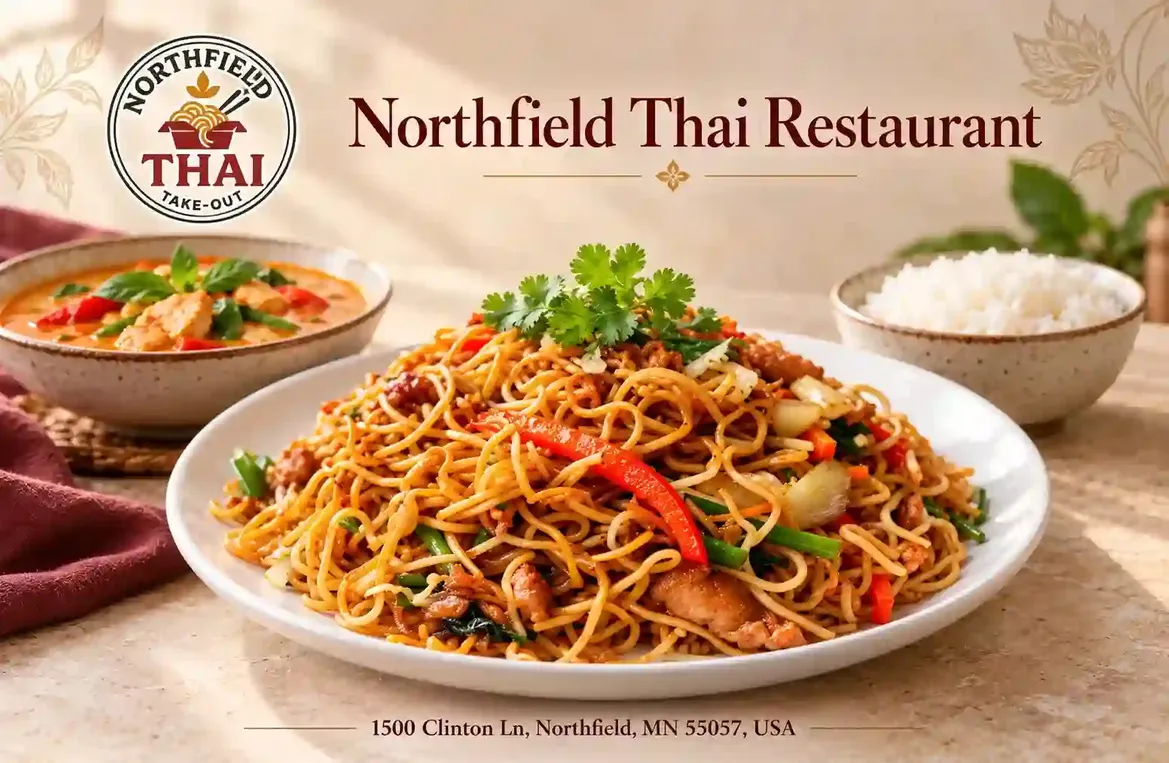 Beautifully plated dish at Northfield Thai Restaurant