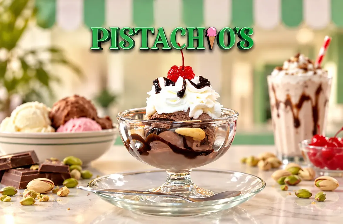 Beautifully plated dish at Pistachio's Ice Cream and Gelato