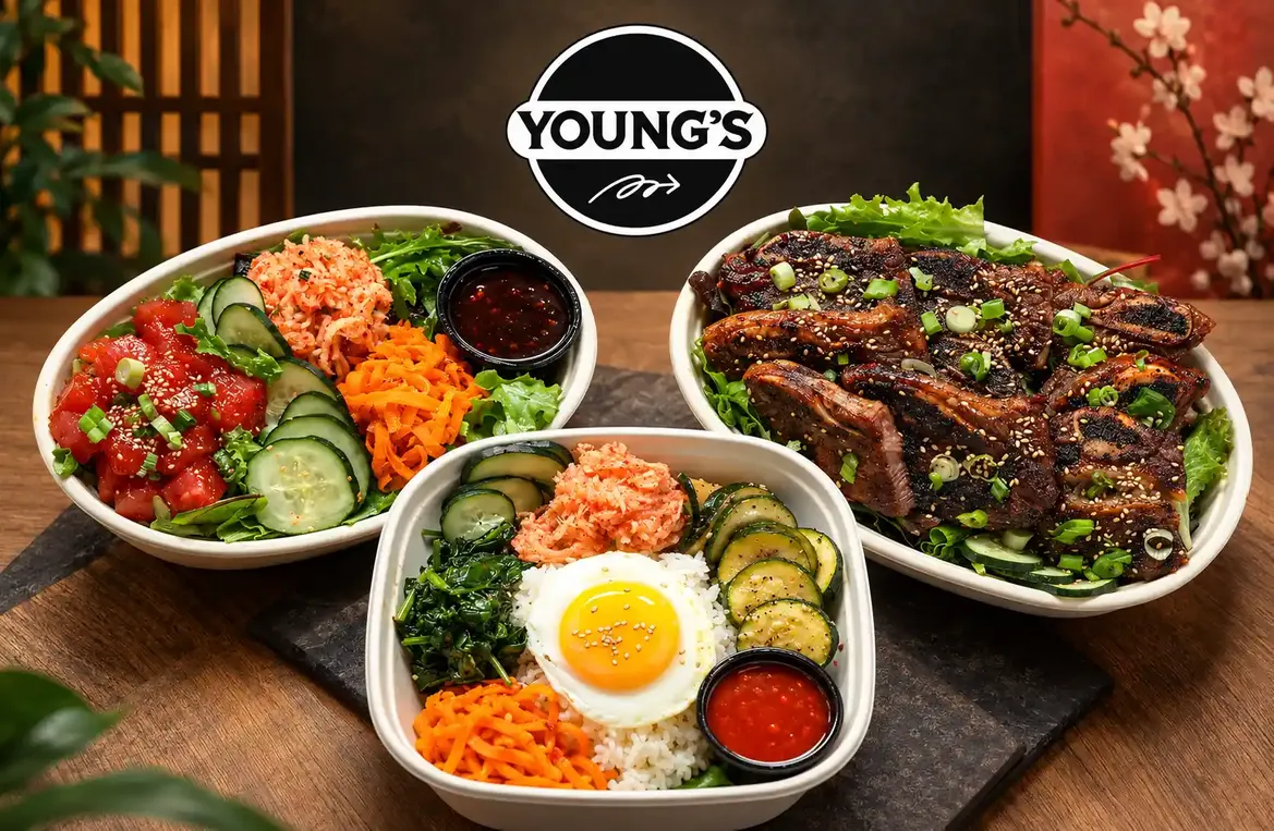 Beautifully plated dish at Young's Korean Cuisine - Demo