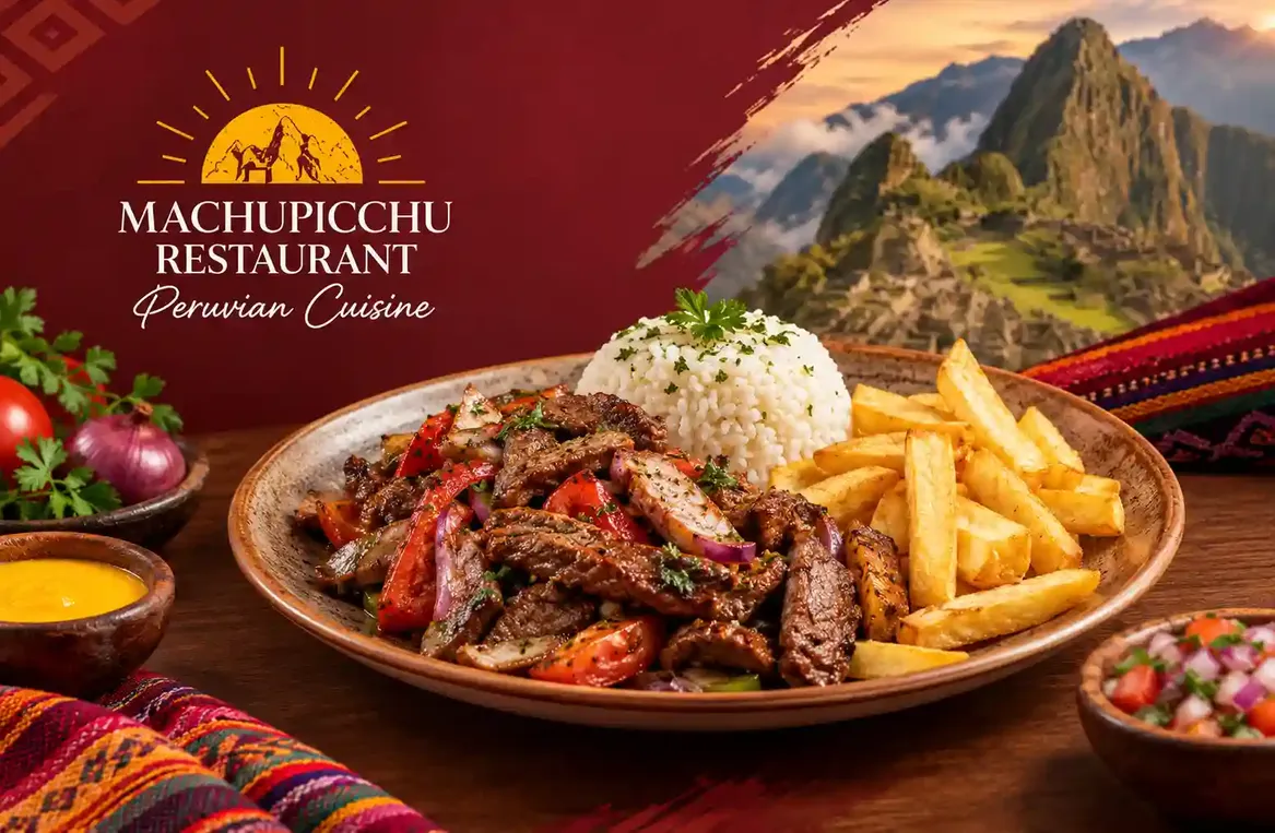 Beautifully plated dish at Machupicchu Peruvian Cuisine