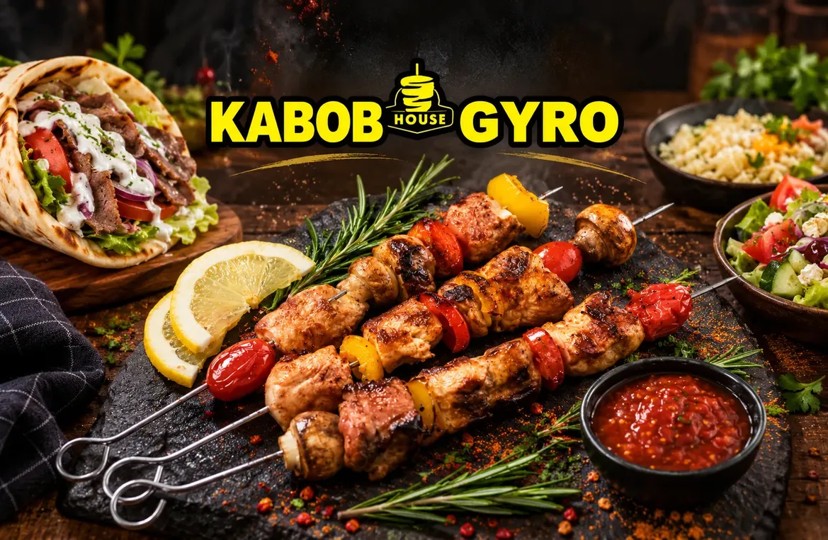 Beautifully plated dish at House Kabob & Gyro