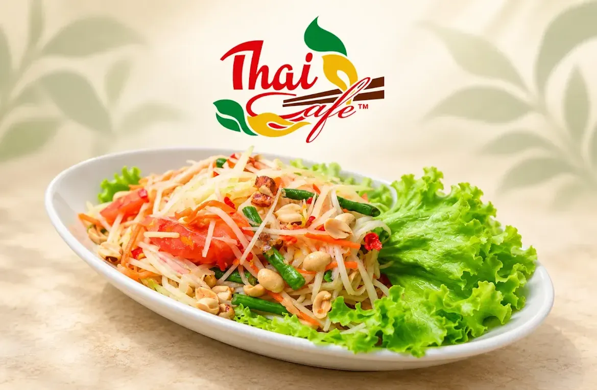 Beautifully plated dish at Thai Cafe - Demo