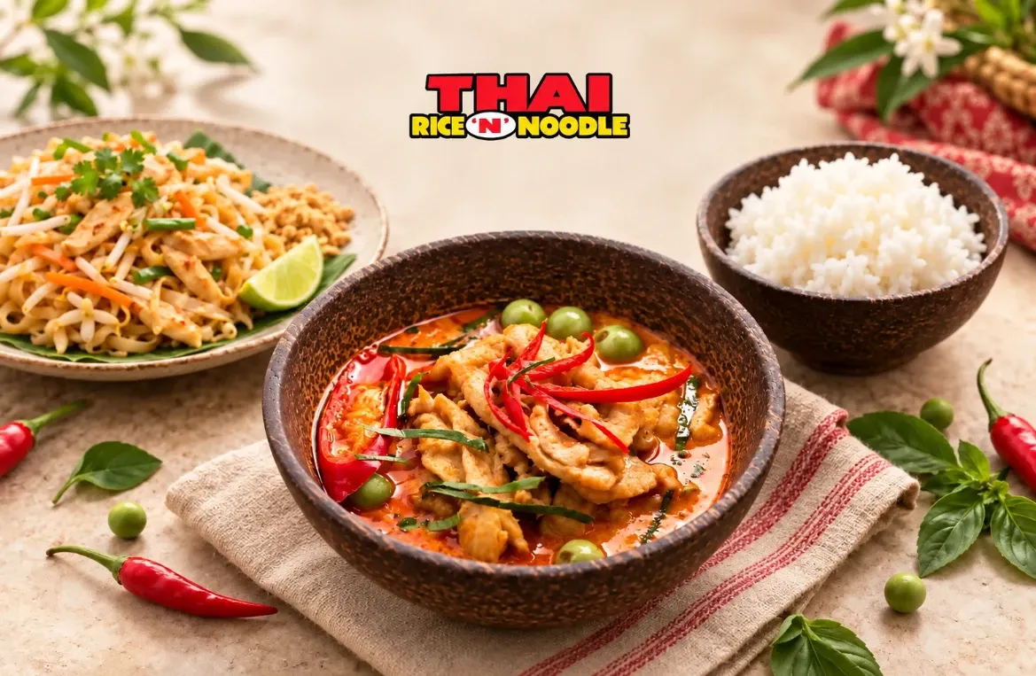 Beautifully plated dish at Thai Rice N Noodle - Beach Street