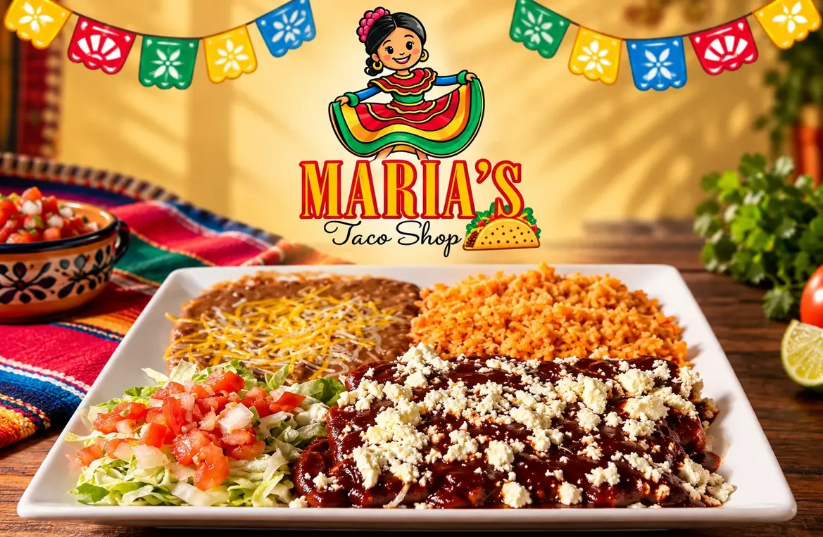 Beautifully plated dish at Maria's Taco Shop