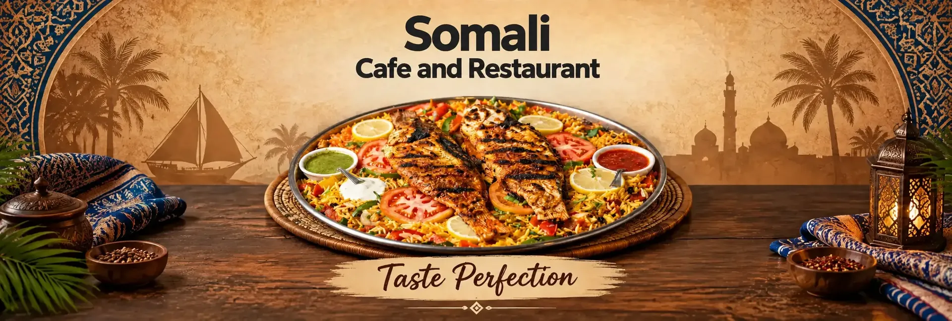 Somali Cafe and Restaurant - Promotional Banner