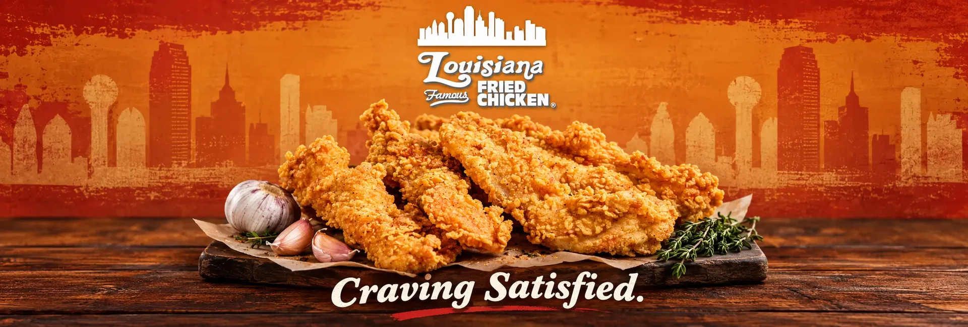 Louisiana Famous Fried Chicken - Dallas - Promotional Banner