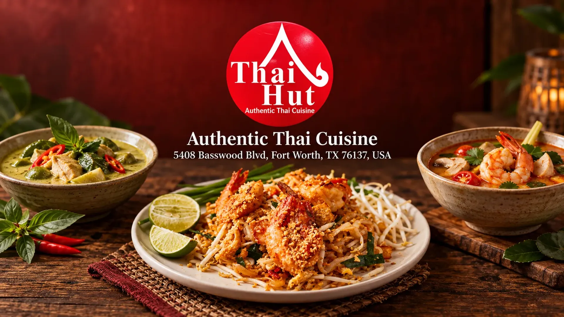 Thai Hut Authentic Thai Cuisine - Promotional Banner
