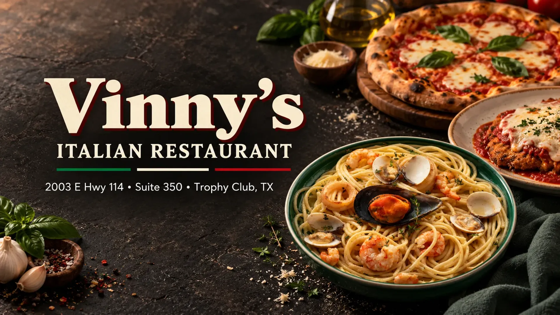 Vinny's Italian Restaurant - Promotional Banner