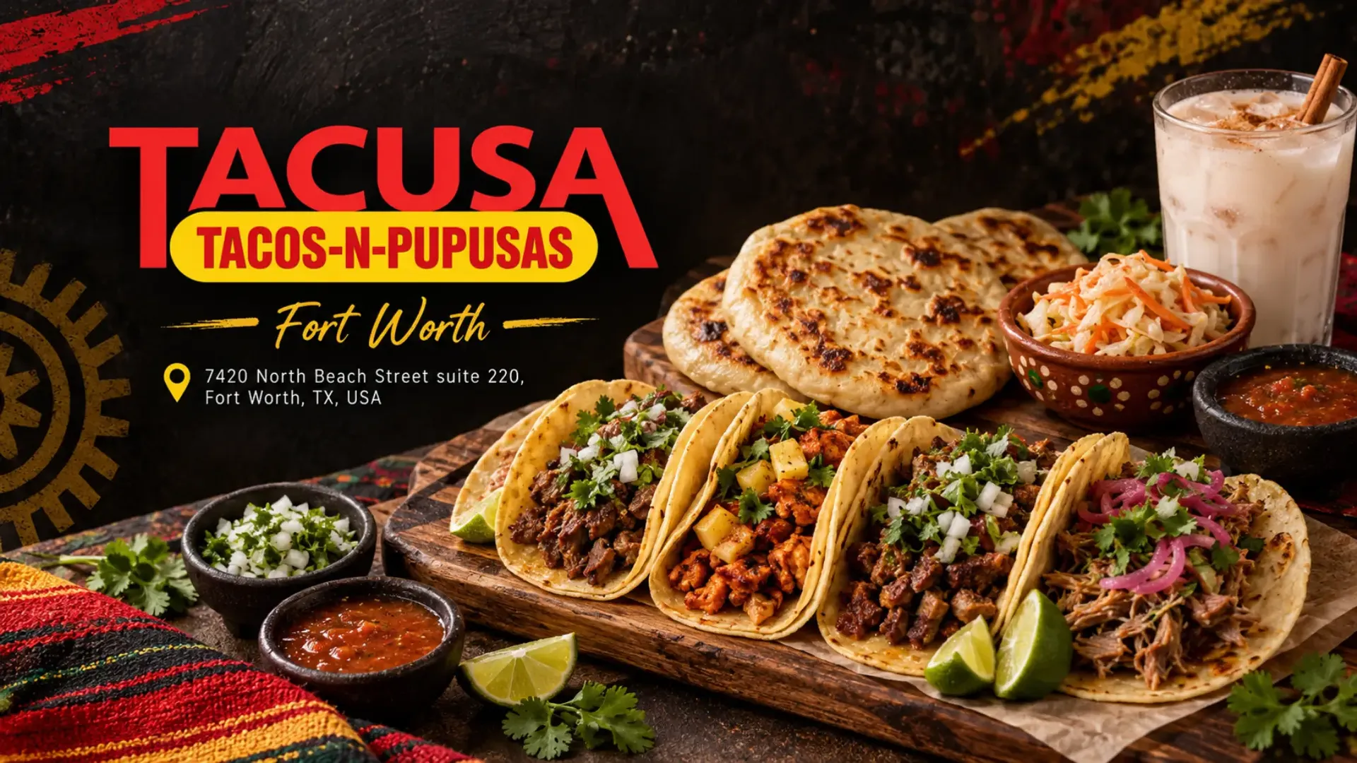 Tacusa Tacos N Pupusas Fort Worth - Promotional Banner