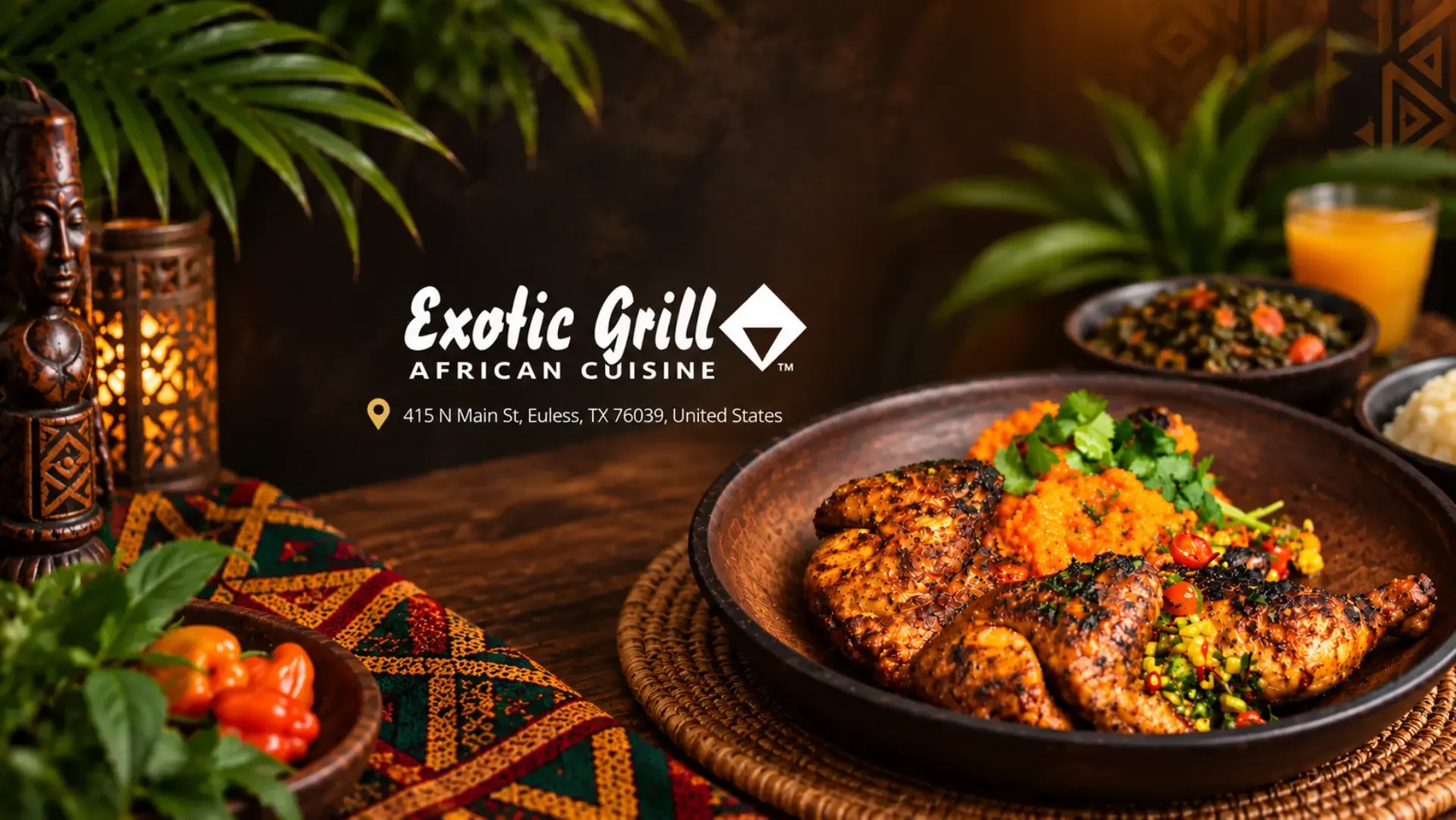 Exotic Grill African Cuisine - Promotional Banner