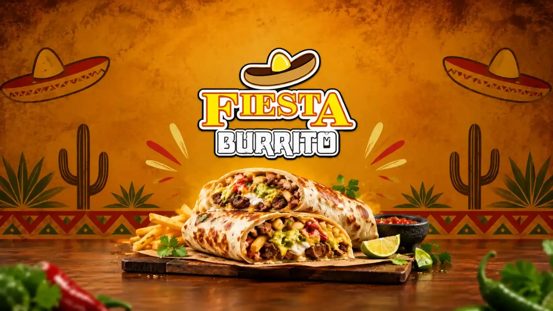 Fiesta Burrito Mexican Food - Demo - Promotional Banner