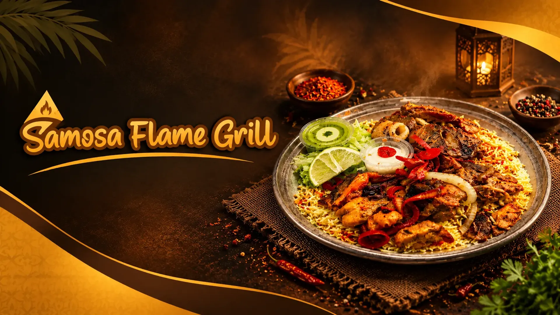 Samosa Flame Grill - Demo - Promotional Banner