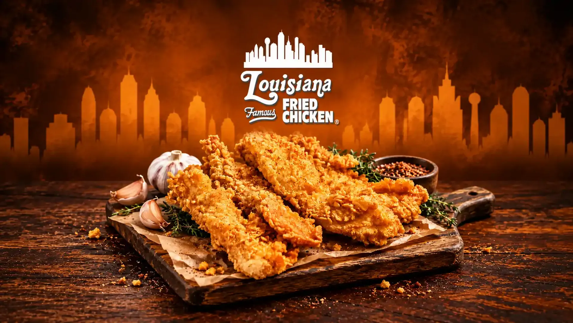 Louisiana Famous Fried Chicken Garland - Promotional Banner