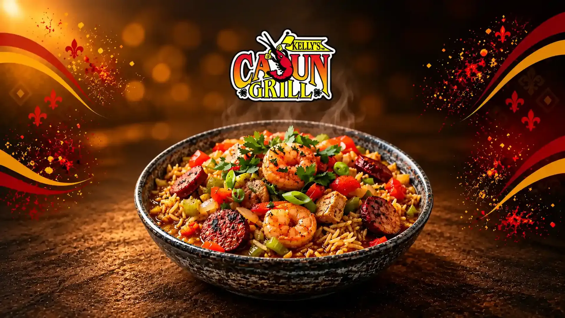 Kelly's Cajun Grill - Promotional Banner