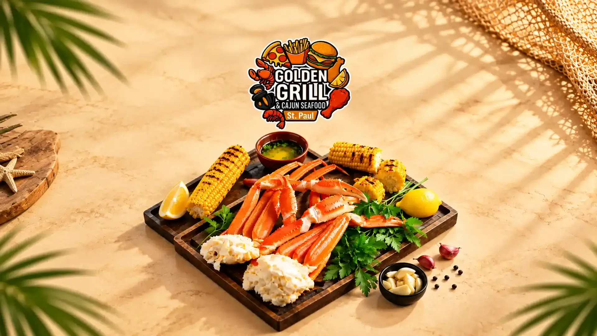 Golden Grill & Cajun Seafood - Demo - Promotional Banner