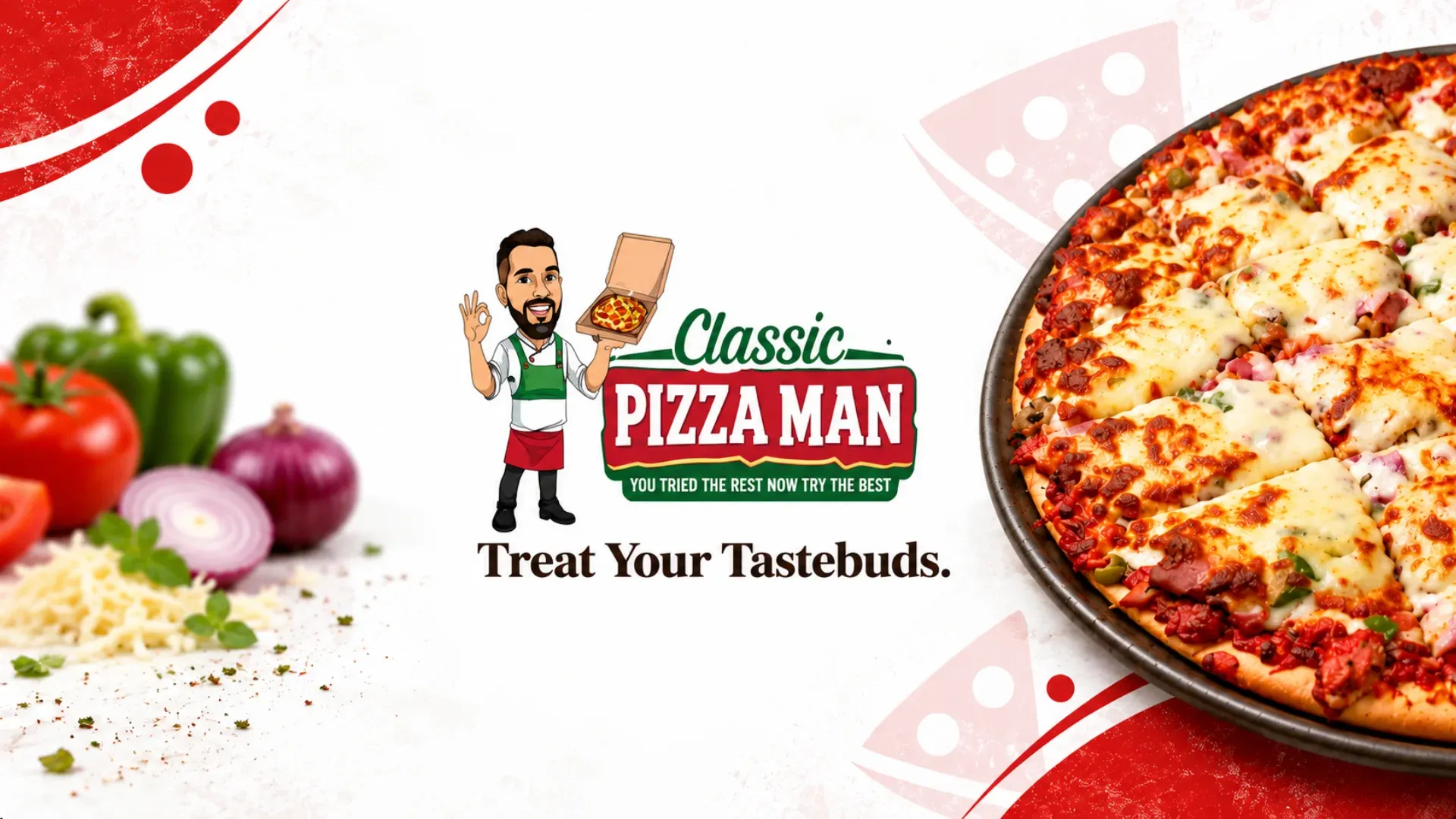 Classic Pizza Man - Promotional Banner
