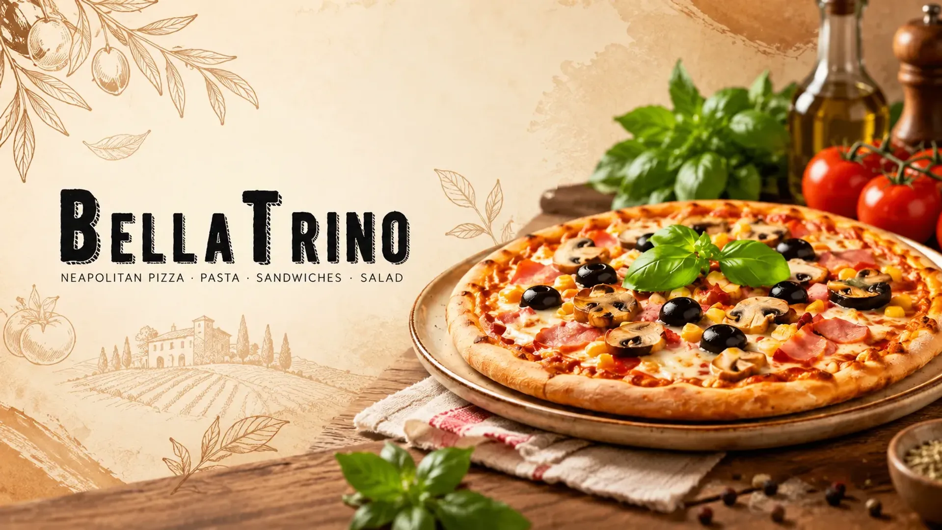 Bellatrino Pizzeria - Promotional Banner