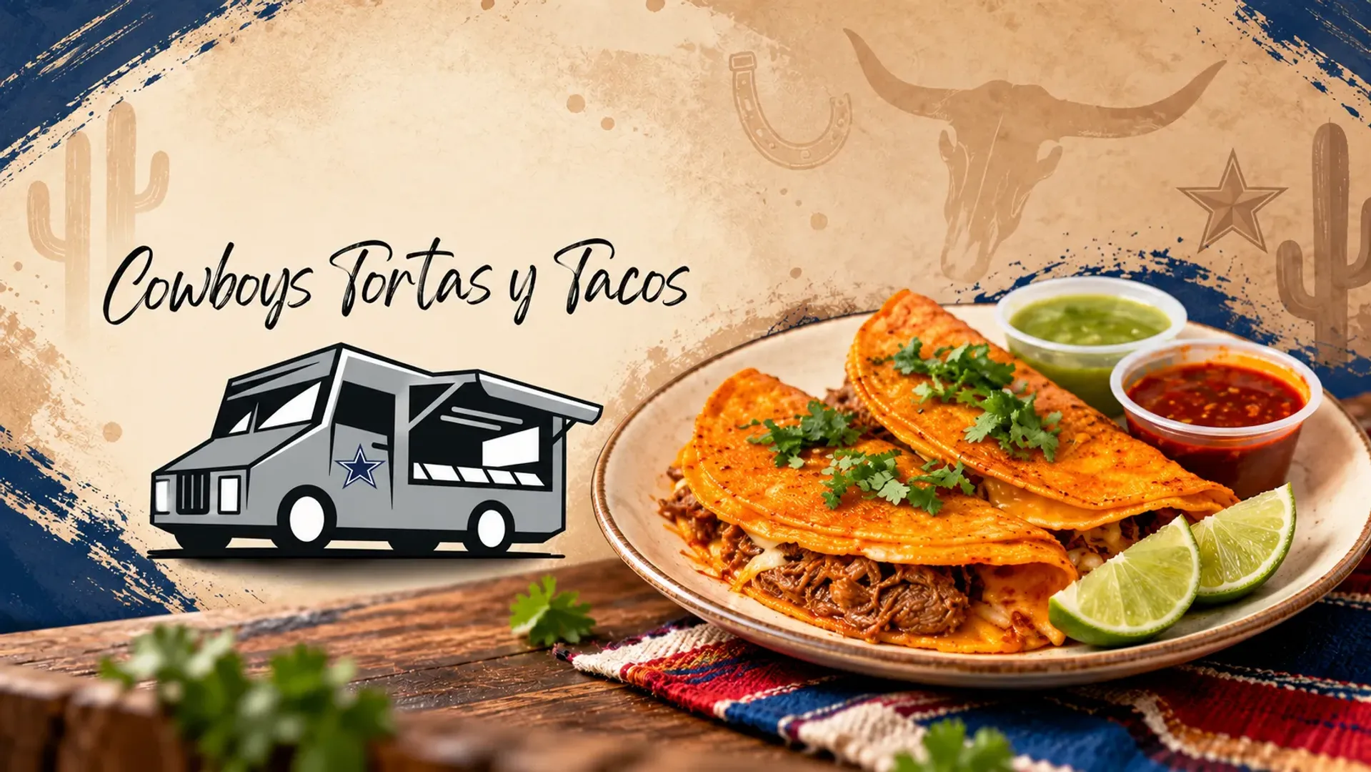 Cowboys Tortas y Tacos - Promotional Banner