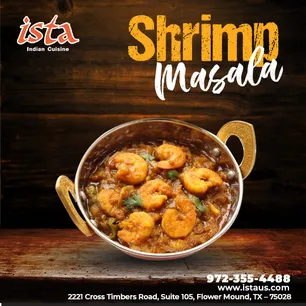 Authentic Indian dishes from the top-rated Ista Indian Cuisine kitchen in Ste 105 Flower Mound.