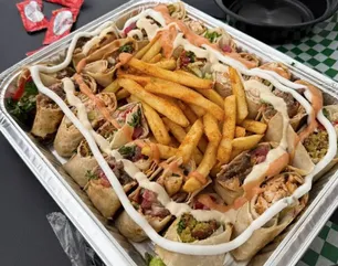 Plated Greek,Mediterranean,Middle Eastern,Tacos food - Trusted local Greek,Mediterranean,Middle Eastern,Tacos dining at Downtown Shawarma And Gyro - Fort Worth.