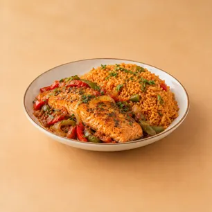 Plated African food - Trusted local African dining at Baraka Grill.