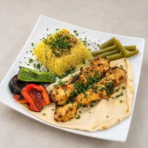 Plated Mediterranean food - Trusted local Mediterranean dining at Hala Cafe.