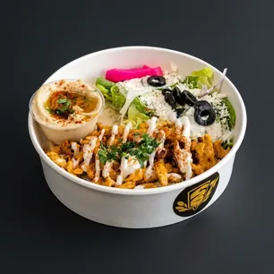 Close-up of popular Greek,Mediterranean,Middle Eastern favorites for Dallas takeaway and online orders.