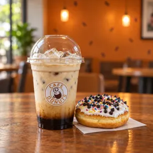 Signature Donut,Drinks delicacies handcrafted by Cafe Donuts and Ice Cream - Champlin expert chefs.