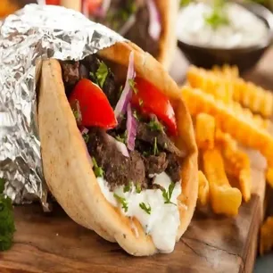 Gyros Xpress - Arlington Gallery Image 1 - Interior and Food