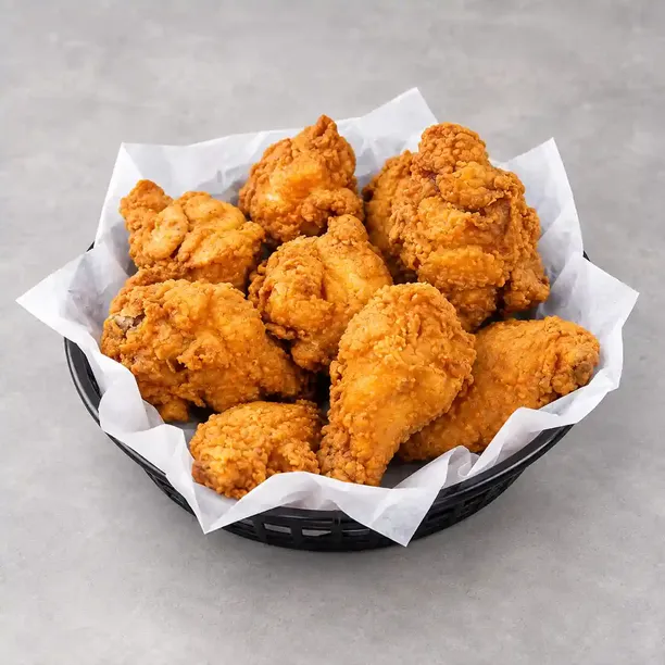 Close-up of popular American,Barbeque,Cajun favorites for Peoria takeaway and online orders.