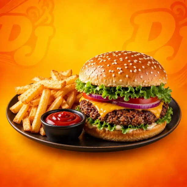 Close-up of popular American favorites for Saint Paul takeaway and online orders.