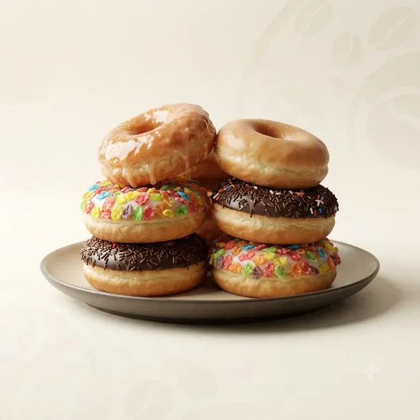 Close-up of popular Donut favorites for Eagan takeaway and online orders.