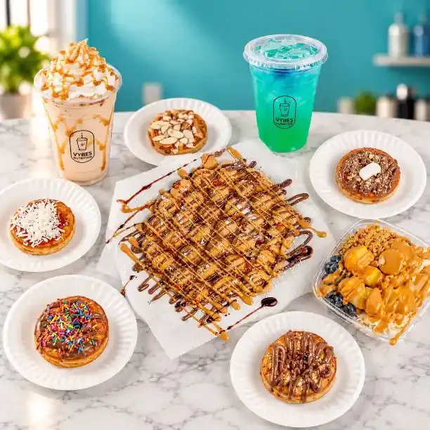 Authentic Donut,Healthy Food,Smoothies dishes from the top-rated Vybes Nutrition kitchen in Lantana.