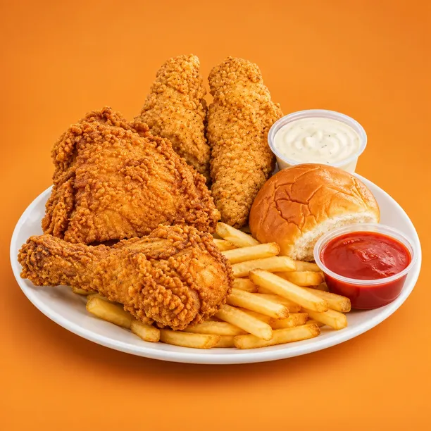 Signature American,Cajun delicacies handcrafted by Louisiana Famous Fried Chicken Garland expert chefs.