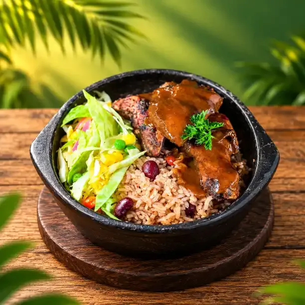 Caribbean favorites prepared for easy online ordering and pickup.