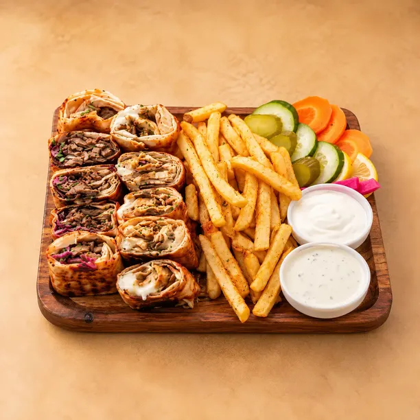 Close-up of popular Mediterranean favorites for Coon Rapids takeaway and online orders.