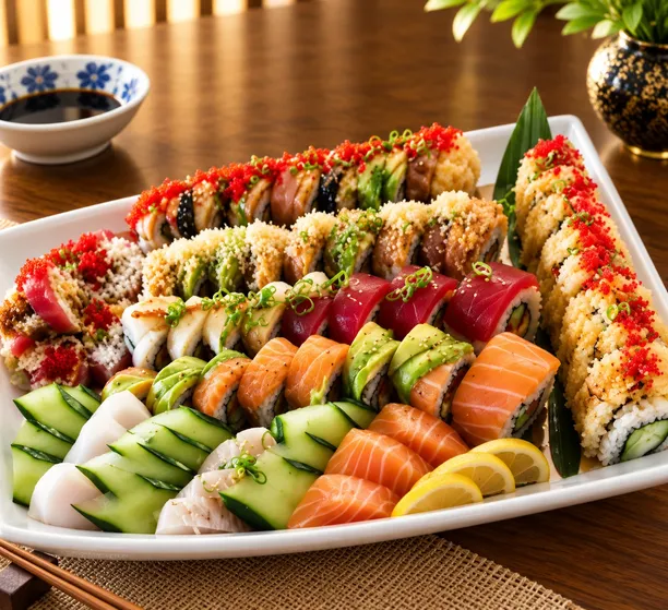 Close-up of popular Japanese,Sushi favorites for Burnsville takeaway and online orders.