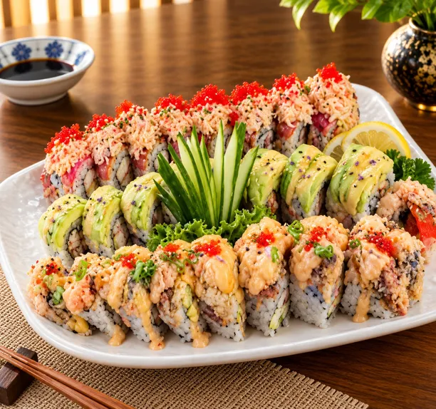 Traditional Japanese,Sushi recipes - Best-selling Japanese,Sushi meals at Kazoku Japanese Restaurant Burnsville.