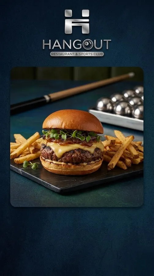 Hangout Restaurant Sports Club - Mobile Promotional Banner