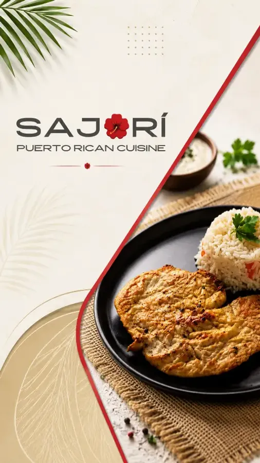 Sajori Puerto Rican Cuisine - Mobile Promotional Banner