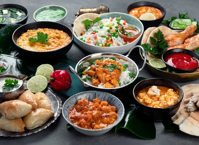 Warm dining atmosphere at India Market - Demo