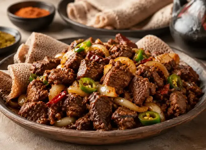 Warm dining atmosphere at Addis Abeba Ethiopian Restaurant - Demo