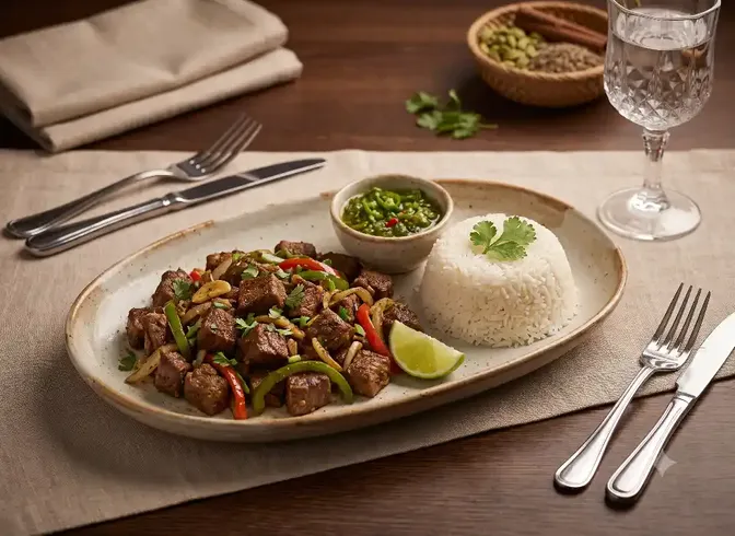 Warm dining atmosphere at Sambusa King - Demo