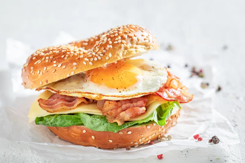 Breakfast Sandwiches with Choice of Bagel, Bread or Wrap