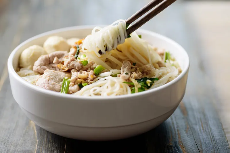 Egg Or Rice Noodle Soups