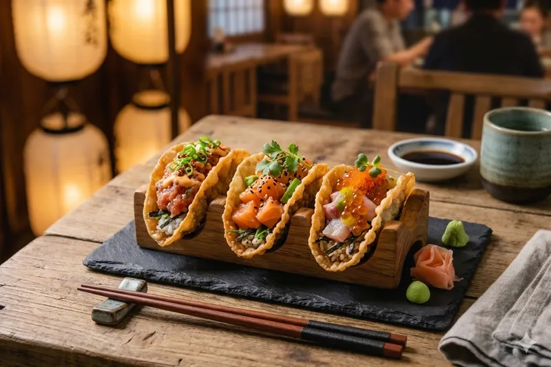 Wonton Sushi Tacos