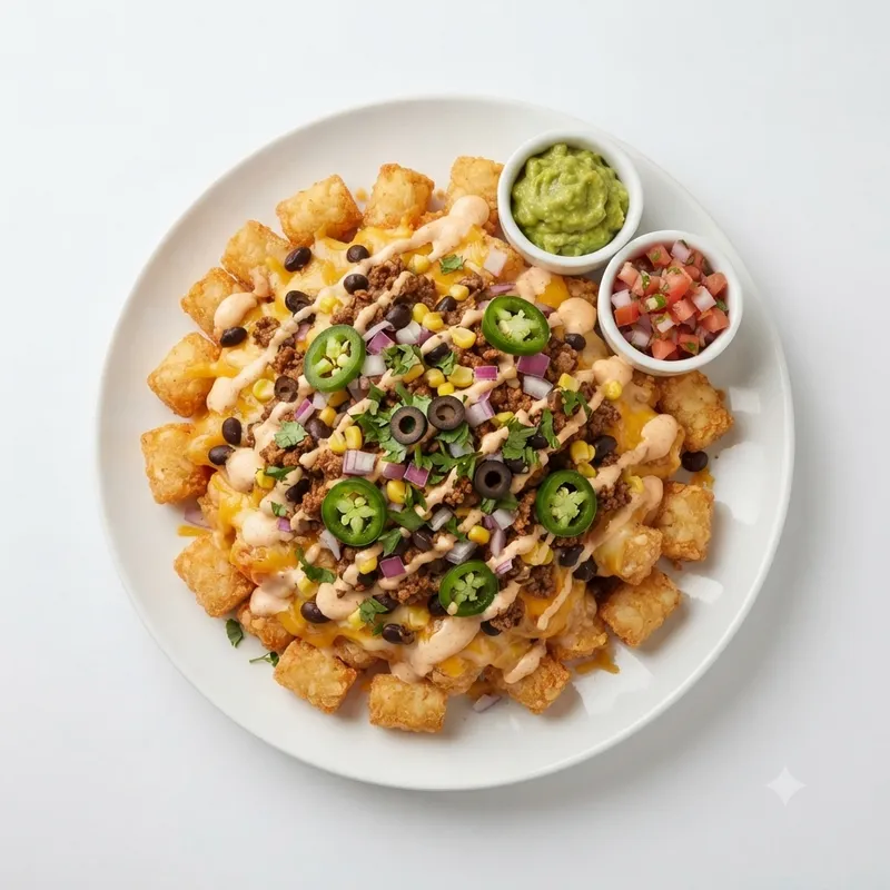 Loaded Cajun Fries Or Tots Nachos