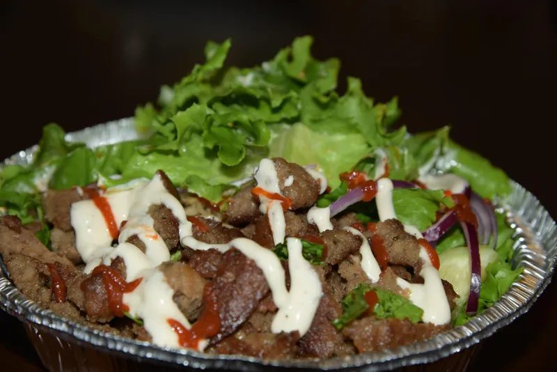 Beef Gyro over salad