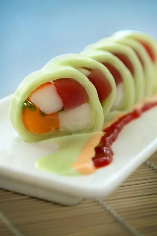 Tri-Color Sashimi Roll